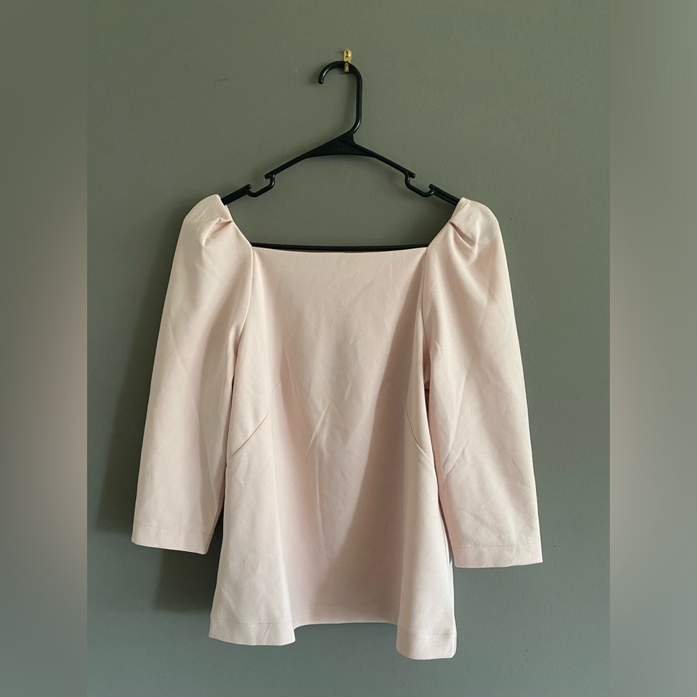 ann taylor blush pink blouse